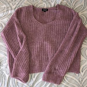Express Oversized Pink chenille sweater. Size S